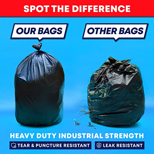 Veska 65 Gallon Trash Bags for Toter, (Value-Pack 50 Count - Product Imagery