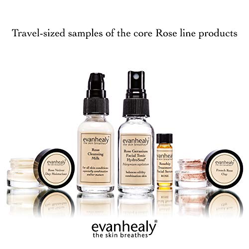 evanhealy Balancing Ritual | Rose Skin Care Set | 5 Piece Travel - Product Imagery