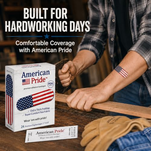 American Pride Premium Adhesive Bandages – Strong Comfortable - Product Imagery