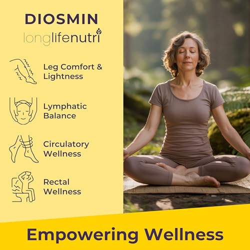 Diosmin 1000mg Advanced Formula - 240 Capsules for Circulatory - Product Imagery