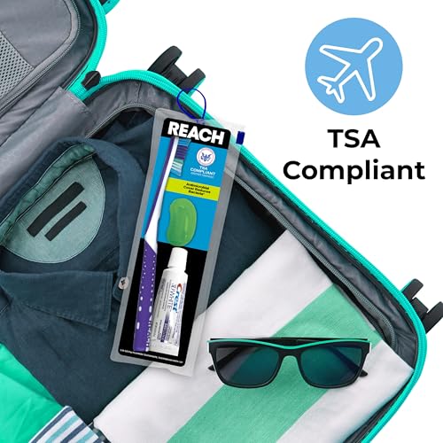 Reach Ultra Clean Travel Toothbrush Kit with Toothpaste and Cap - Product Imagery