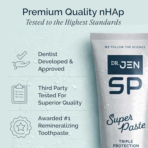 Dr. Jen Super Paste Toothpaste, 10% Nano Hydroxyapatite, Dentist - Product Imagery