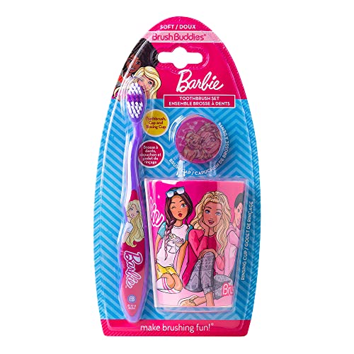 Licensed Branded B4RBIE 3 Pieces Toothbrush Set for Girls - Product Imagery