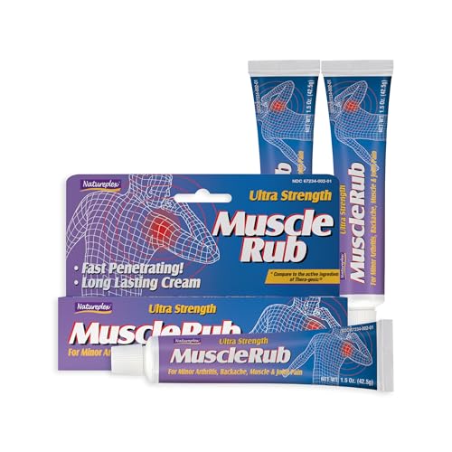 Natureplex Ultra Strength Muscle Rub Cream 1.5 oz (Pack of 3) – - Product Imagery