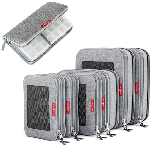 LeanTravel Bundle Compression Packing Cubes 6 Set + Extra Large - Product Imagery