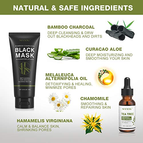 Blackhead Peel Off Face Mask, SHVYOG 3-in-1 Blackhead Remover - Product Imagery
