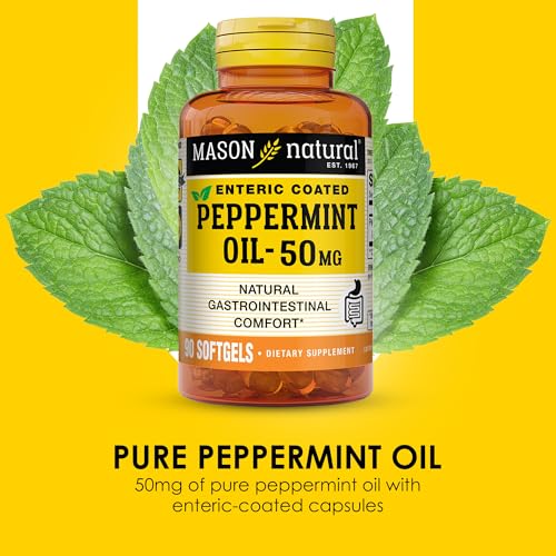 MASON NATURAL Peppermint Oil 50 mg Enteric Coated Softgels, 90 - Product Imagery