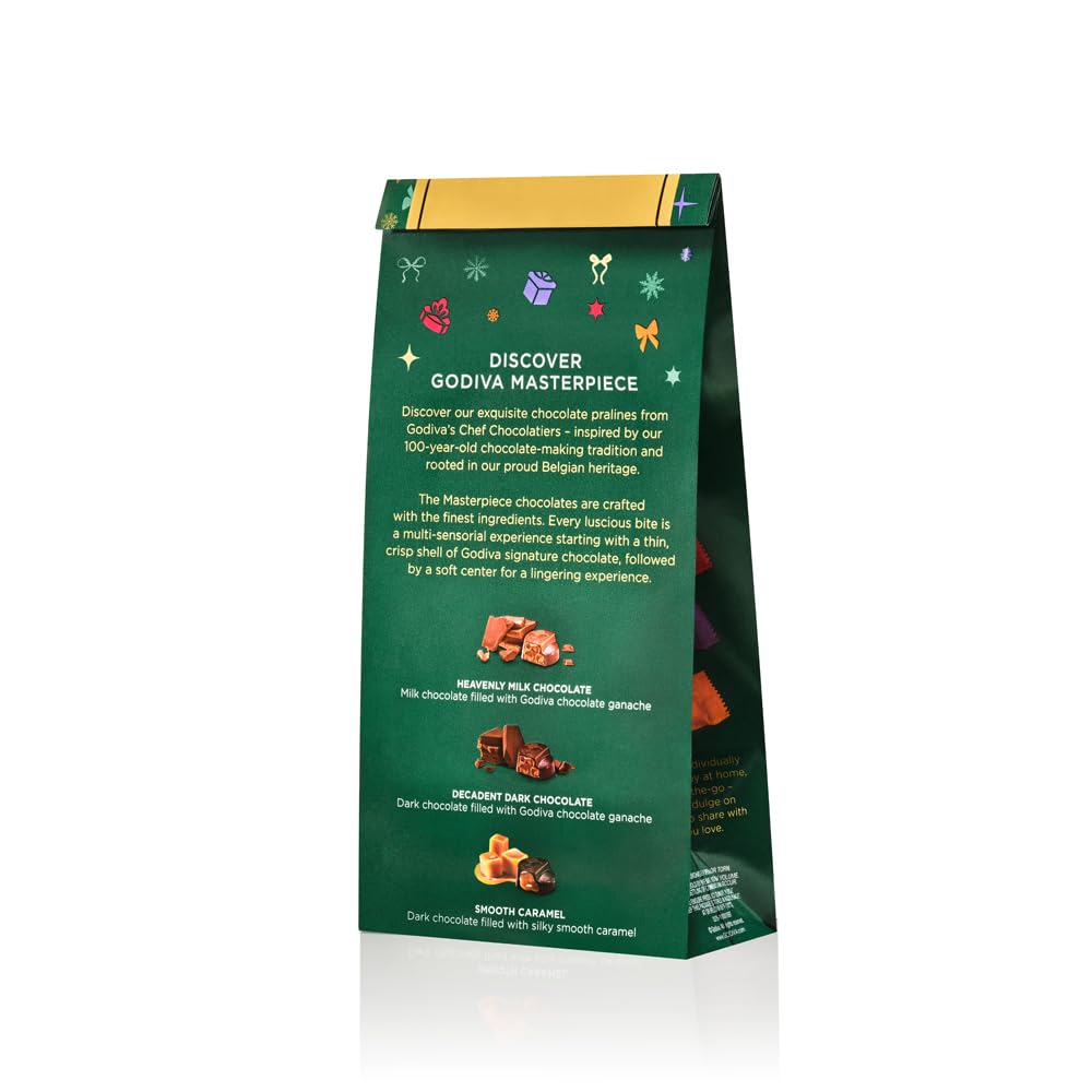 4.9 4.9 out of 5 stars GODIVA Masterpiece Milk and Dark Chocolate Holiday Gift Bag, Set of 6 Bags – product photo (Candy