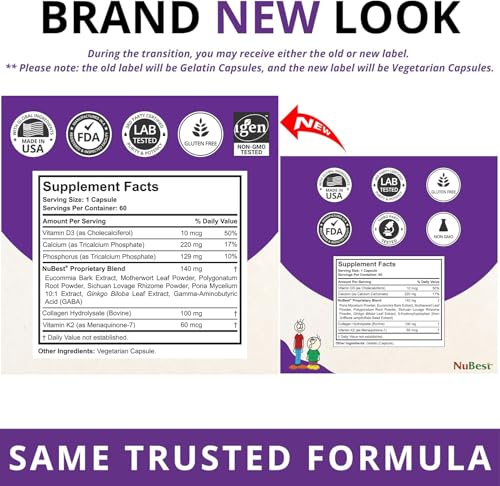 NuBest Tall 10+ Premium Bone Strength Formula, Enhanced Immunity - Product Imagery