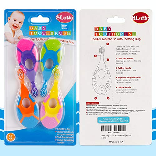 Slotic Baby Toothbrush for 0-2 Years, Safe and Sturdy, Toddler - Product Imagery
