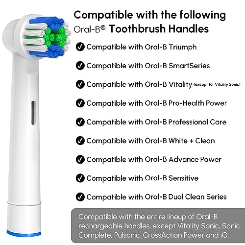 Replacement Toothbrush Heads Compatible with Oral-B Braun, 4 Pcs - Product Imagery
