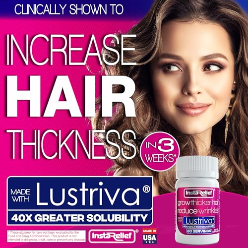 InstaRelief® Hair Growth with Lustriva® - Clinically Shown to - Product Imagery