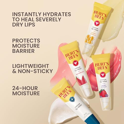 Burt's Bees Rescue Lip Relief, Honey Vanilla, 0.35 oz., 1 - Product Imagery