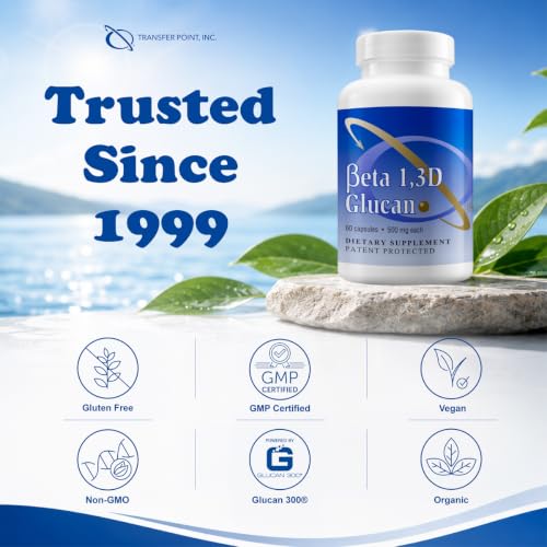Transfer Point Beta 1,3D Glucan 500 mg, 60 Capsules - Product Imagery