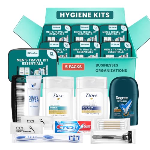 Bulk Hygiene Kits for Men Premium Name Brand Care Package - TREKTOTE Official Imagery - 1