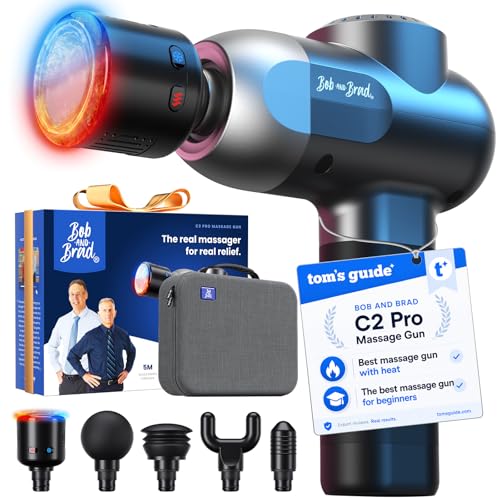 BOB AND BRAD C2 Pro Massage Gun with Heat and Cold Therapy, FSA - Product Imagery