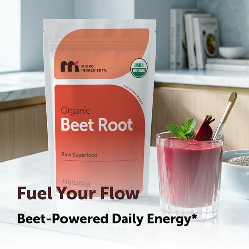 Micro Ingredients Organic Beet Root Powder, 4lb (64 oz) - Product Imagery