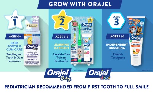 Orajel Naturals Fluoride-Free Toothpaste and Toothbrush for Ages - Product Imagery