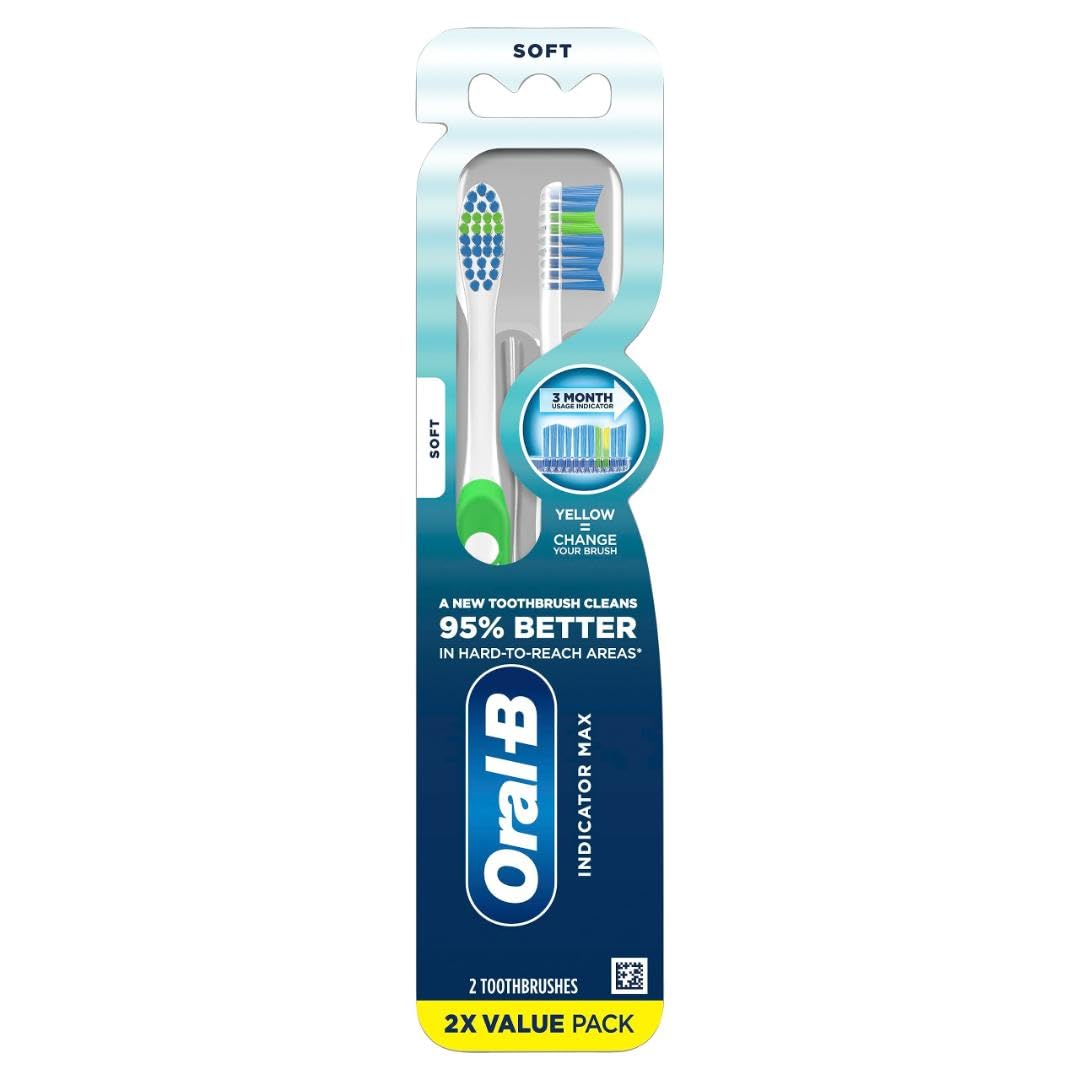 Oral-B Pro Health Fights Plaque & Tartar, 2 Count Soft Manual - Product Imagery