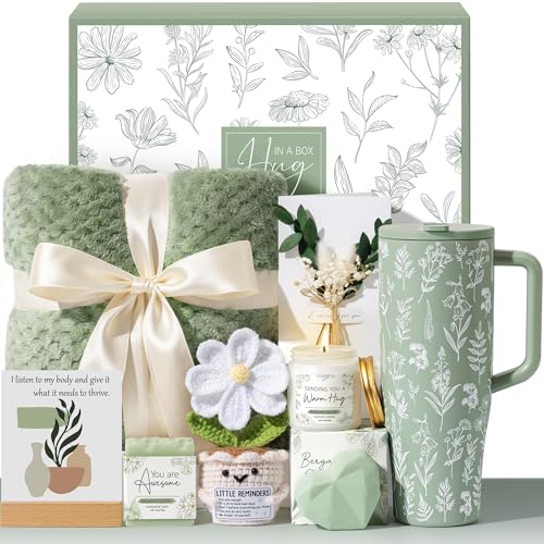 Qinline Birthday Gifts for Women - Get Well Soon Care Package Self Care Gift Basket