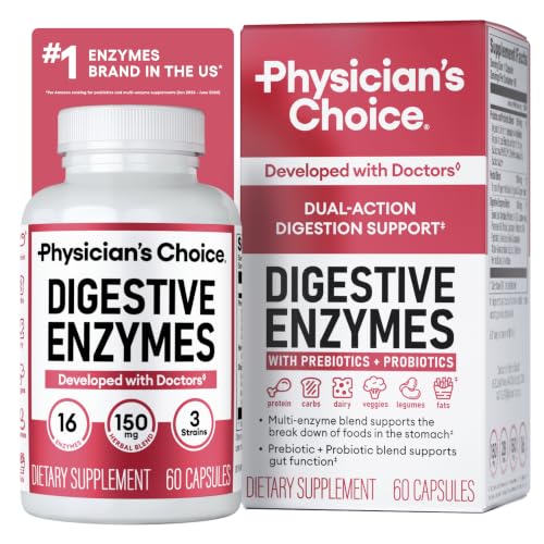 Physician's CHOICE Digestive Enzymes for Bloating & Digestion - - Product Imagery