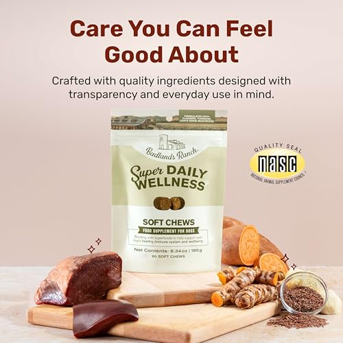 Badlands Ranch Super Daily Wellness Soft Chews for Dogs, 60 Chews - Product Imagery