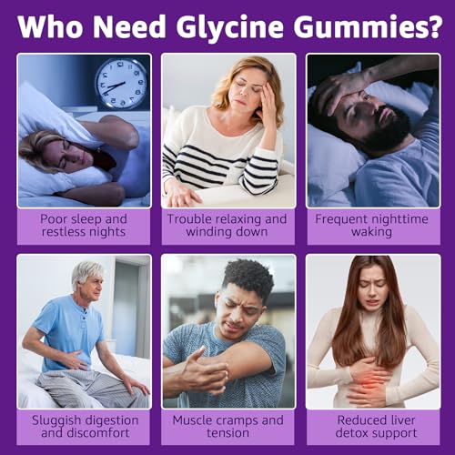 Glycine Gummies, Glycine 3g Supplements, Sleep Gummies for - Product Imagery