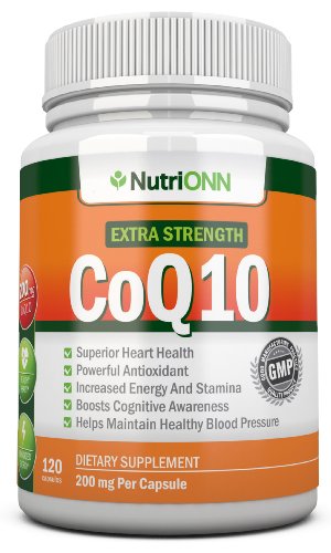 NutriONN CoQ10 200mg (Double Strength), 120 Capsules - High - Product Imagery