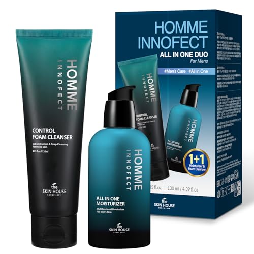The Skin House Homme Innofect Duo Gift Set, For Men—Cleanser, Moisturizer – Unscented