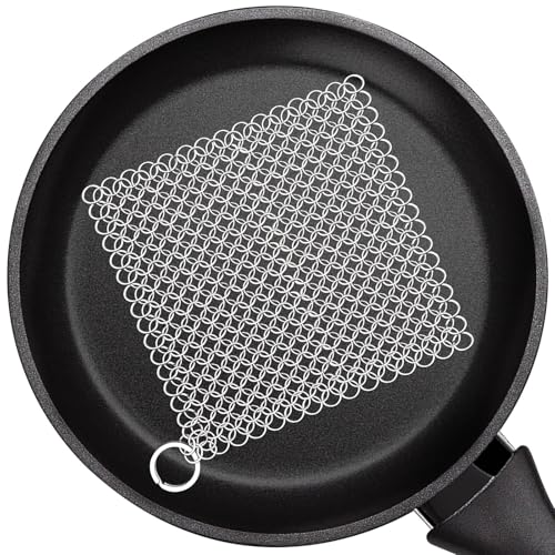 Cast Iron Cleaner, 6 Inch 316 Stainless Steel Skillet Cleaner, - Product Imagery