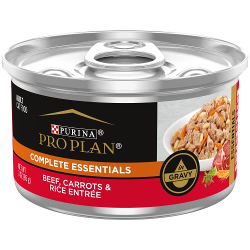 Purina Pro Plan High Protein Cat Food Wet Gravy, Beef, Carrots - Product Imagery