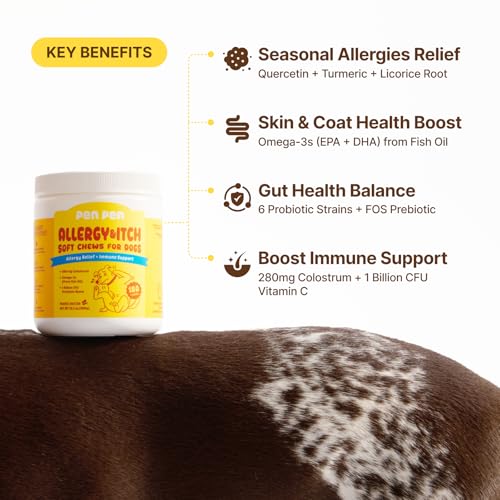 PENPEN Dog Allergy Chews - Anti-Itch & Itchy Skin Support for - Product Imagery