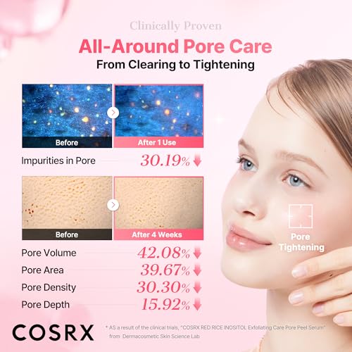 COSRX Red Rice Pore Peel Shot, Blackhead Remover AHA BHA PHA, - Product Imagery