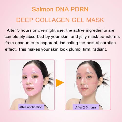 Salmon DNA PDRN Collagen Jelly Gel Mask, Overnight Face Mask, - Product Imagery
