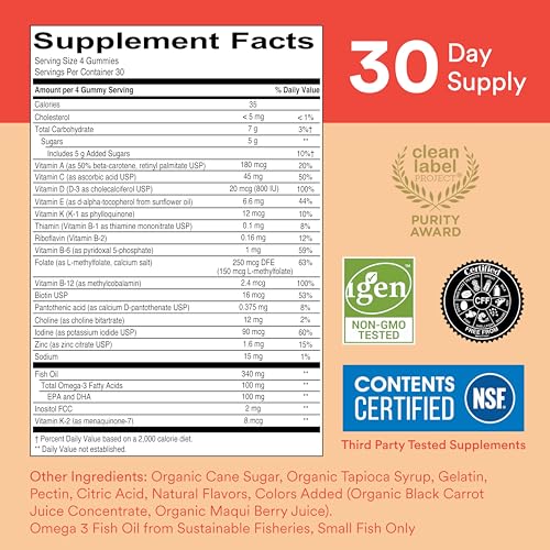 SmartyPants Kids Multivitamin Gummies: Omega 3 Fish Oil - Product Imagery
