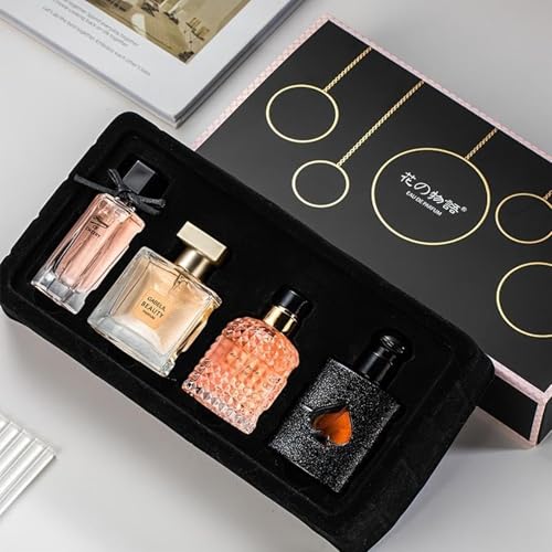 Women's Perfume Set: 4 Floral and Fruity Fragrances in a Gift Box, 105(25ml x3 +30ml) ml Total (3.5oz). Perfect for Gift