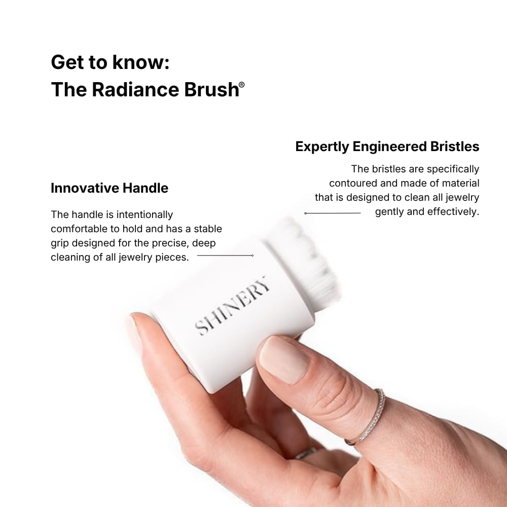 Shinery Radiance Brush - Jewelry Cleaning Brush for Rings & Diamonds – alternate angle