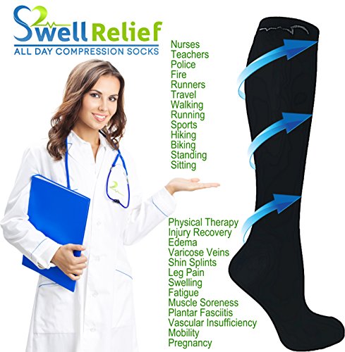 Men's Premium Quality Moderate Graduated Compression Socks 15-20 - Product Imagery