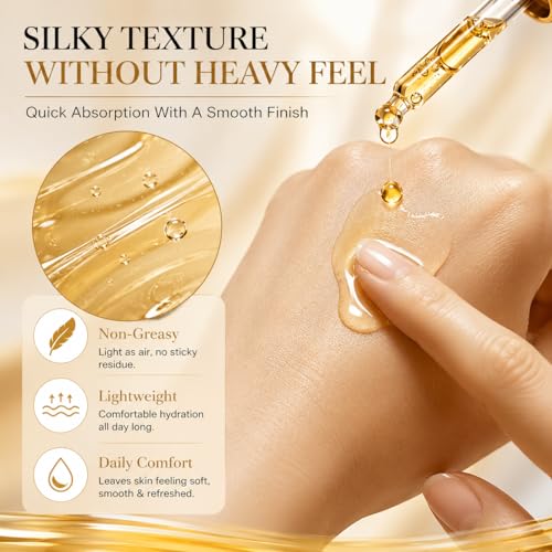 Silk Body Oil for Women,Perfume Oil Firming & Facial Serum – - Product Imagery