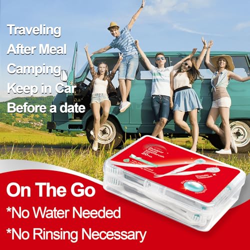 Mini Disposable Toothbrushes with Toothpaste and Toothpick, - Product Imagery