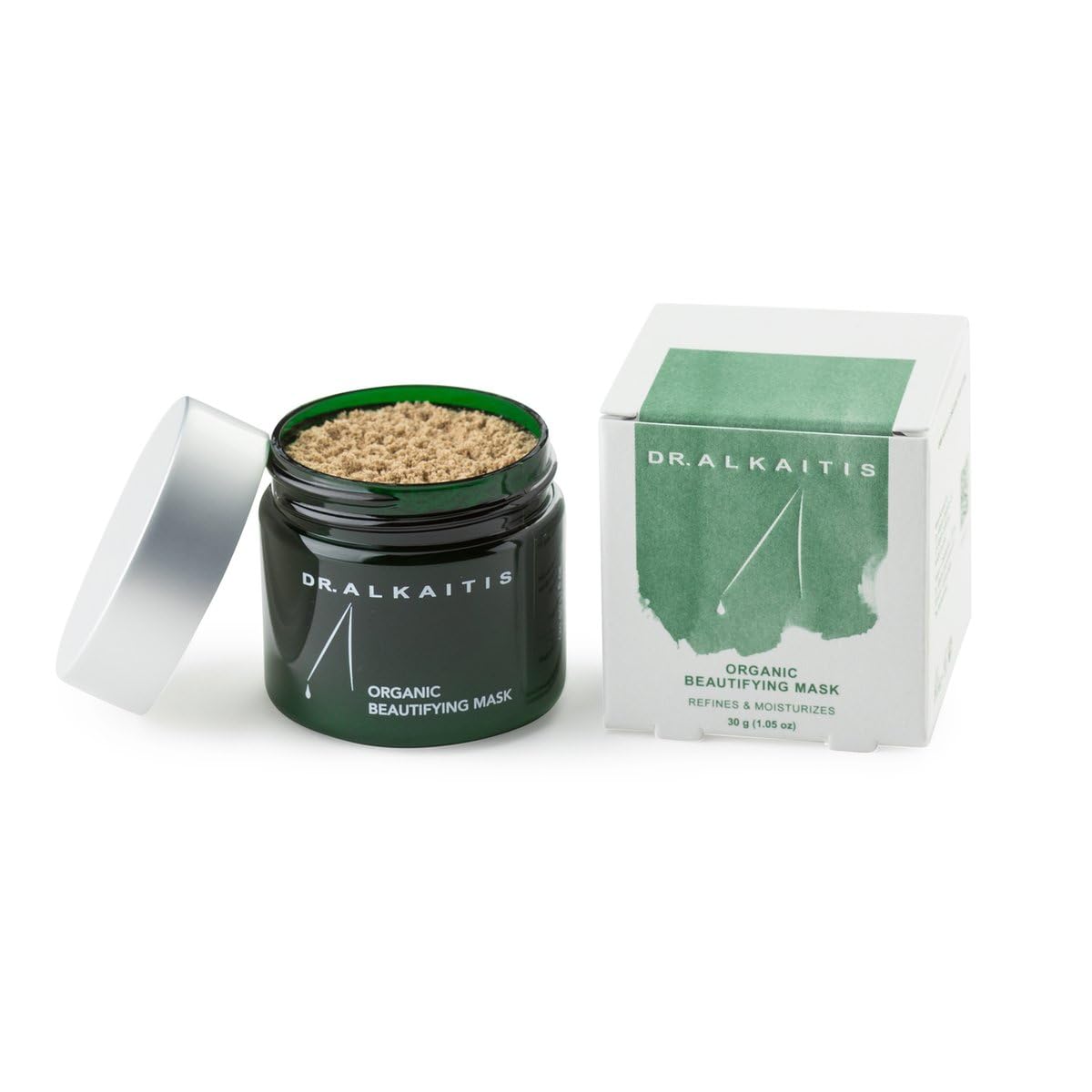 Dr. Alkaitis Organic Beautifying Mask - Mushroom-Powered Treatment with Raw Cacao - Gentle Exfoliation, Skin Plumping & 