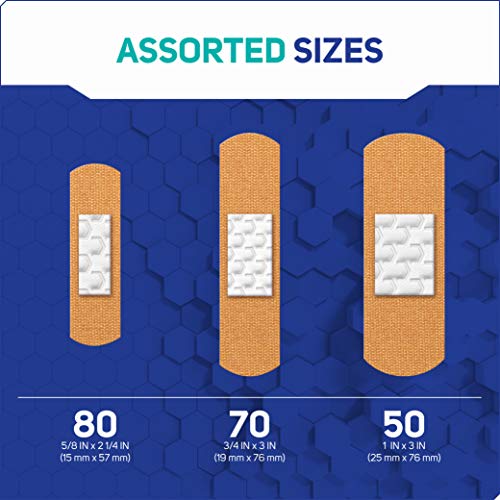 Care Science Fabric Adhesive Bandages, Assorted Sizes, 200 Count - Product Imagery