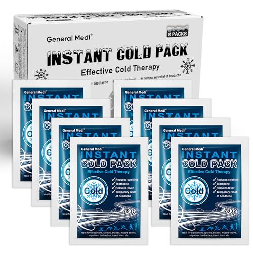 General Medi Instant Ice Cold Pack (4”x 5.5”) – 8 Packs - Product Imagery