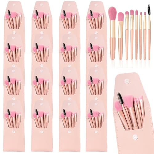 KBTYUDD 16 Sets Travel Makeup Brush Set Bulk Brushes Bag Mini Face Make up Brushes Brushes Bag for Makeup Party Favors W