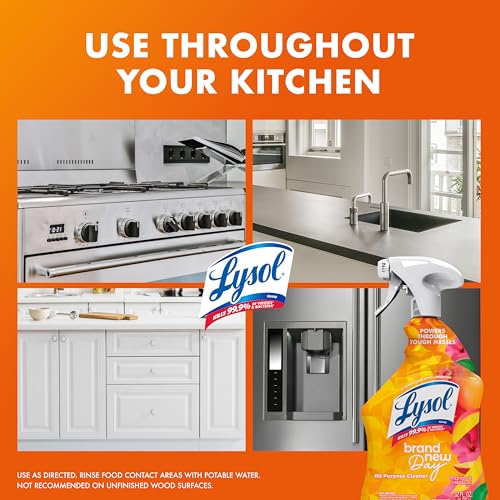 Lysol All Purpose Cleaner Spray, Disinfectant, Mango, 32oz - Product Imagery