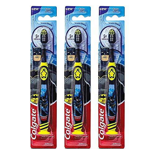 Colgate Batman Toothbrush for Children with Suction Cup, Kids 5+ - Product Imagery