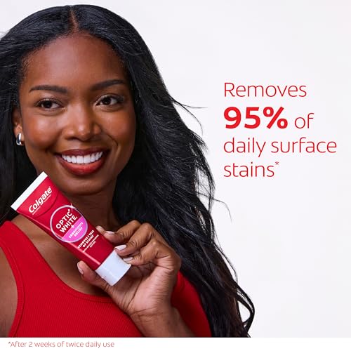 Colgate Optic White Sensitivity Relief Whitening Toothpaste, 3 - Product Imagery