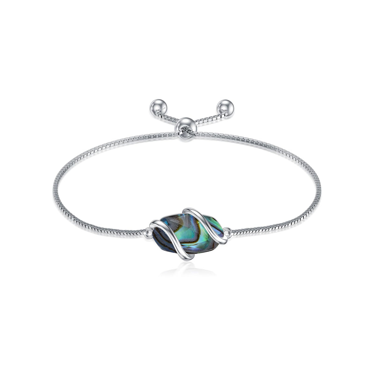 HPQQ Bracelet for Women 925 Sterling Silver Dainty Gemstone Link Bracelet – product photo (Link)