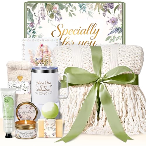 BodyRefresh Birthday Gifts for Women, Christmas Self Care Gift Basket for Her, Spa Gifts, Get Well Soon Gift, Thinking o