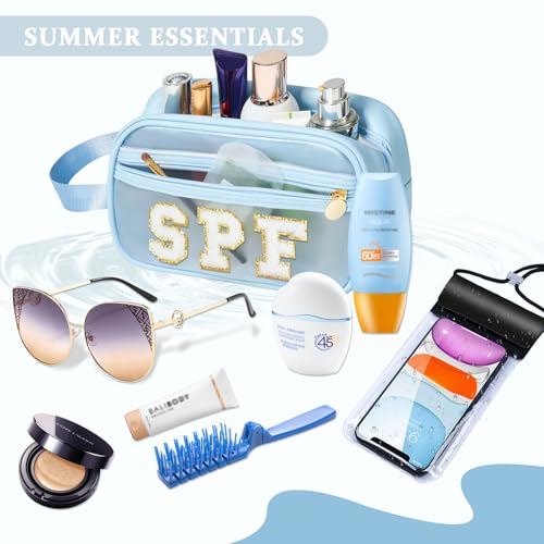 COSHAYSOO Clear Sunscreen Bag Makeup Toiletries Pouch Beach - Product Imagery